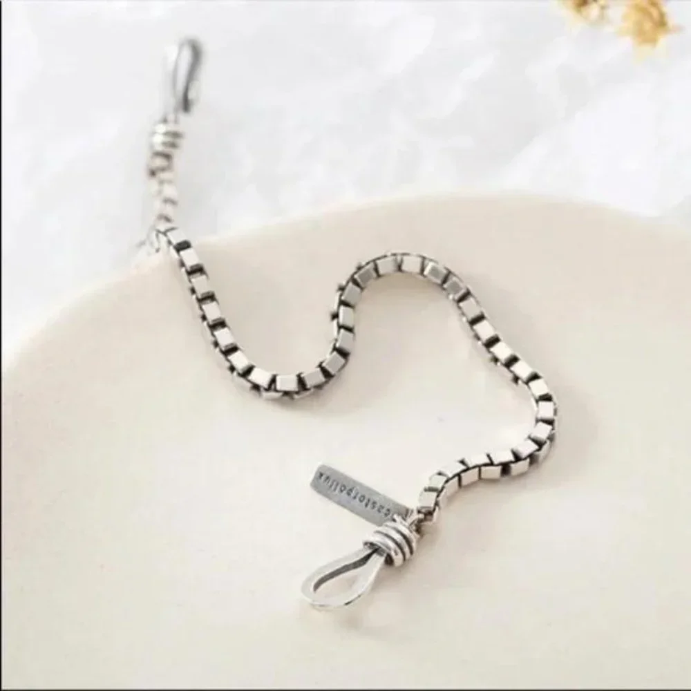 NEW 925 STERLING SILVER CHAIN BRACELET - Picture 4 of 7